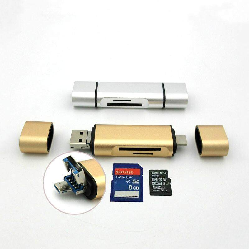 Seenda 3 in1 OTG Type-C Card Reader USB 3.0 Cardreader USB A Micro USB  Combo to 2 Slot TF SD Type C Card Reader | Lazada.co.th