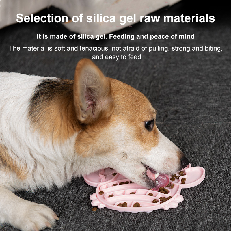 【ON Sale】【dog เลีย】1Pcs สุนัขผลิตภัณฑ์สัตว์เลี้ยงอาหารเบาะซิลิโคนอาหารช้าแผ่นสามารถวางบนกำแพงแก้ว To Divert ความสนใจ