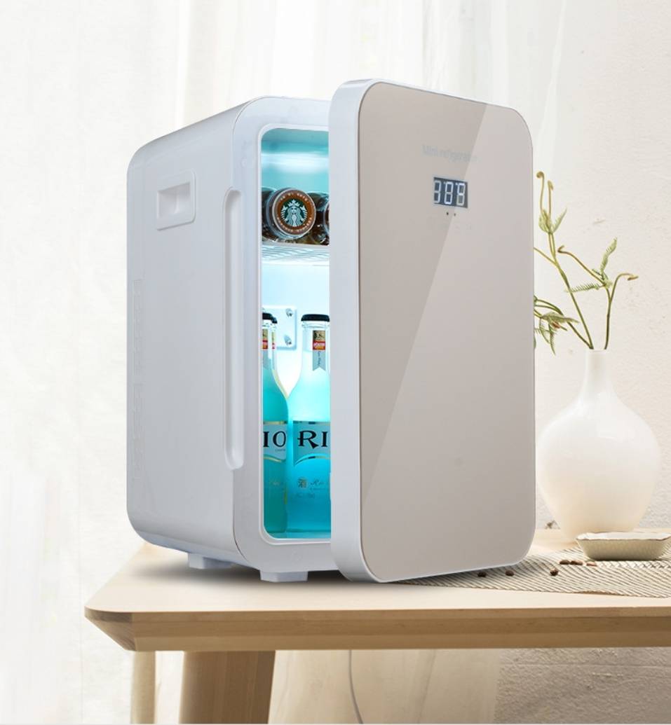 ตู้เย็นเล็ก จุ 22 ลิตร ตัวทำความเย็น 2 เพลเทียร์ ตู้เย็นเล็ก ตู้เย็นปิกนิก ตู้เย็นแช่เครื่องสำอาง ตู้แช่ครีม ปรับเป็นก็ร้อน-เย็นได้