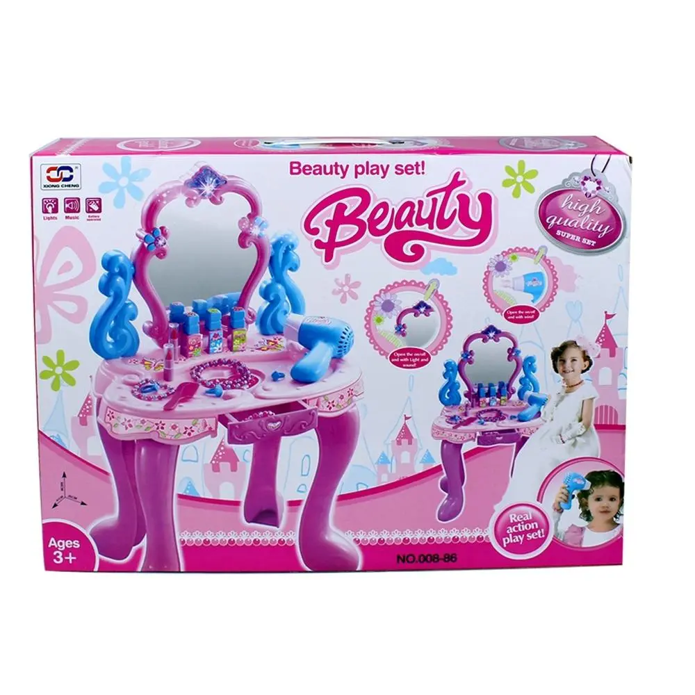 Telecorsa โต๊ะเครื่องแป้ง เจ้าหญิง Beauty Play Set รุ่น MakeUp-Set-008-86-08C-Rim