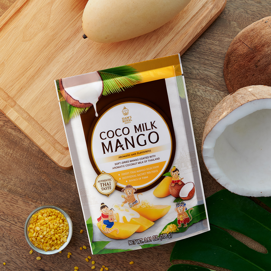 SIAM'S ROYAL Coco Milk Mango มะม่วงเคลือบกะทิ 108g Lazada.co.th