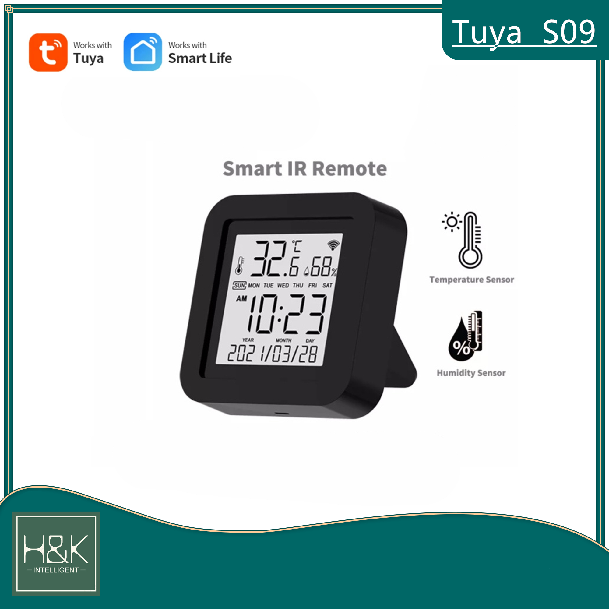 Tuya S09 พร้อมหน้าจอ IR Universal Remote Control อุปกรณ์ควบคุมรีโมท IR