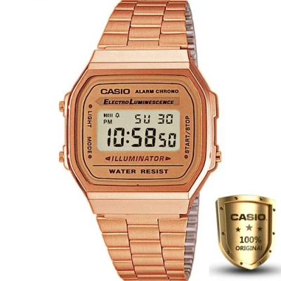 นาฬิกาข้อมือ casio ระบบดิจิตอล รุ่น A168WG-9WDF สี ROSE GOLD（ของแท้100% ประกันCMG)