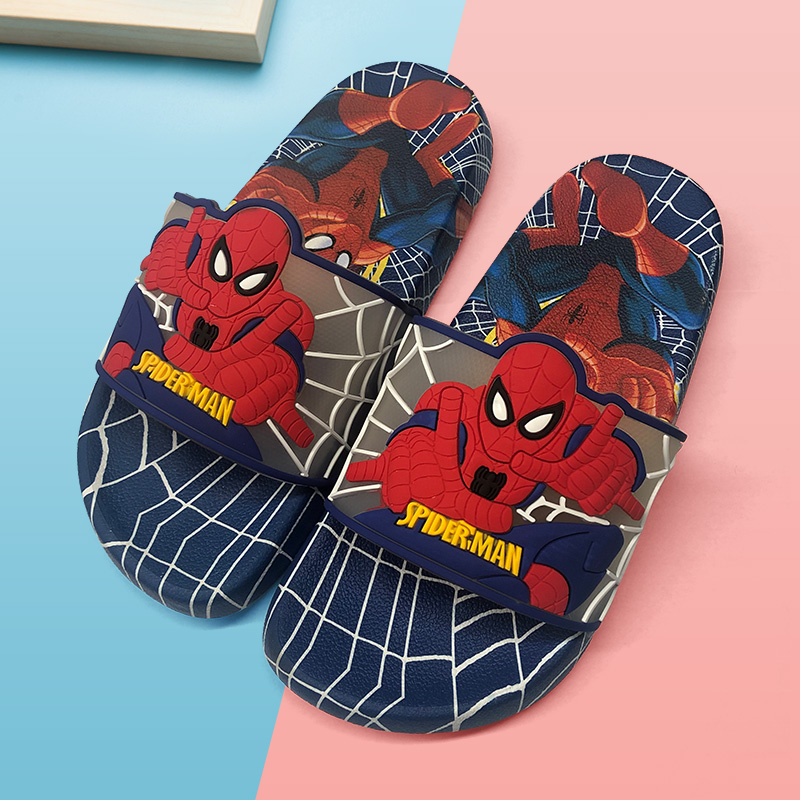 รองเท้าเด็กสำหรับชายเด็กวัยหัดเดินเด็กทารก Spiderman Soft Sole ลื่นรองเท้าแตะในห้องน้ำ 2020 ฤดูร้อนรองเท้าชายหาดสำหรับเด็ก