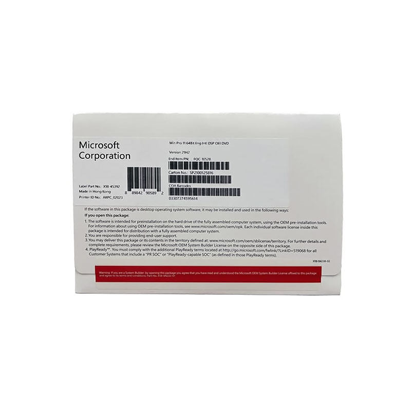 Microsoft windows pro 11 64 bit eng intl 1pk dsp oei dvd oem mixasale