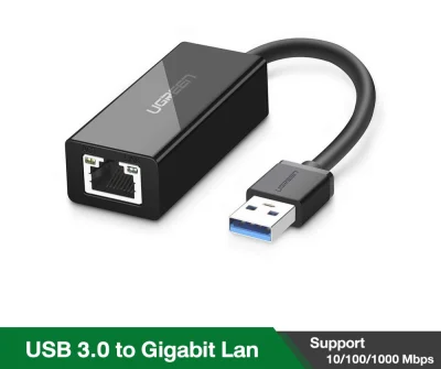 (ส่งจากไทย) UGREEN 20256 (สีดำ) Gigabit Network Adapter , USB 3.0 to RJ45 Ethernet Lan Adapter 10/100/1000Mbps
