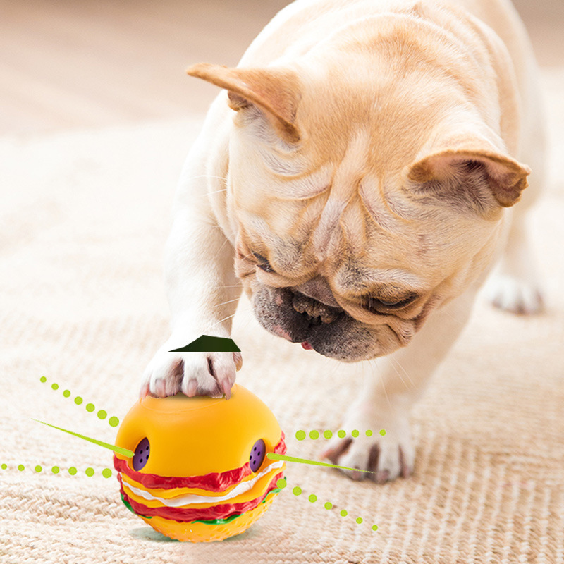 ของเล่นสุนัข ของเล่นหมา ของเล่นสุนัข ลูกบอลคราง สไตล์เบอร์เกอร์ การฝึกฟันสำหรับสุนัขขนาดใหญ่ ลูกสัตว์เลี้ยงทนต่อการกัดตัวเอง dog toy ของเล่นสุนัขโต ของเล่นน้องหมา ของเล่นหมาน้อย