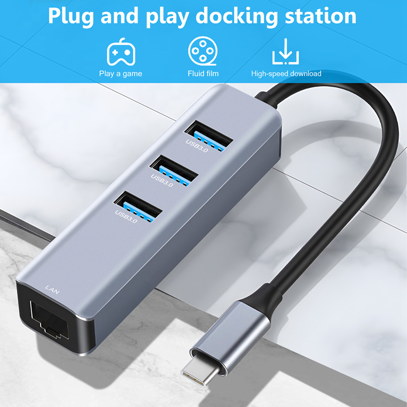 USB C to Ethernet Adapter,RJ45 to USB C for Thunderbolt 3/Type-C Gigabit Ethernet LAN Network Adapter for MacBook Pro