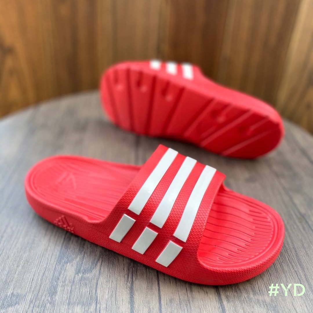 red adidas duramo slides