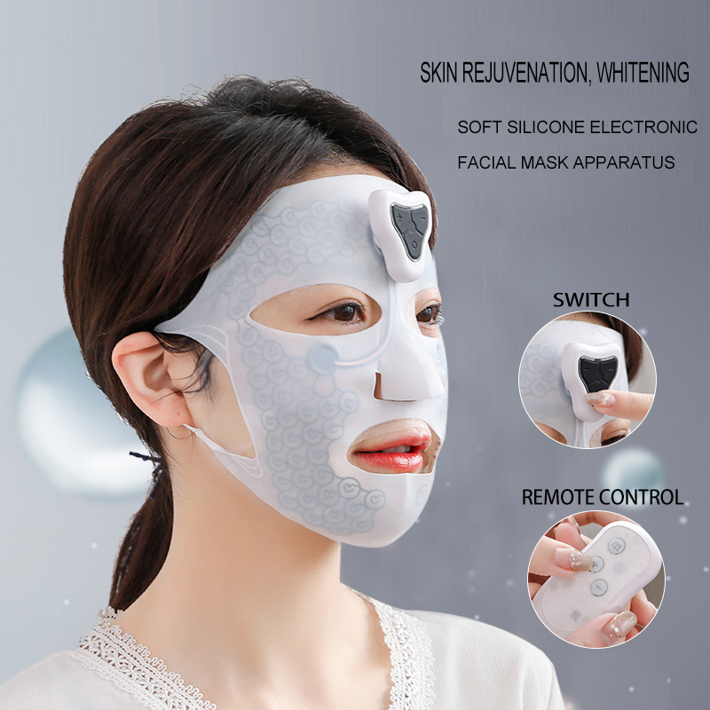 2021 EMS Electric Pulse Face Mask Lifting Firming Massager Anti Wrinkle ...