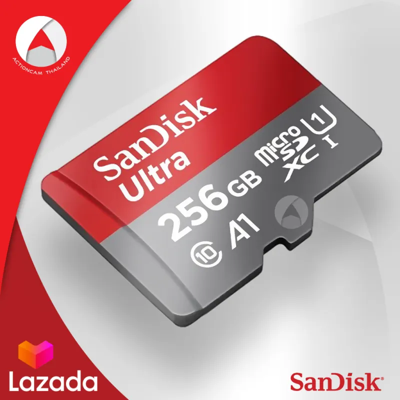 ภาพสินค้าSandisk Ultra microSDXC Card Class10 A1 Speed 120MB/s 256GB (SDSQUA4-256G-GN6MN) เมมโมรี่ ไมโครเอสดีการ์ด แซนดิส โดย ซินเน็ค สำหรับ แท็บเล็ต โทรศัพท์ มือถือ ประกัน Synnex 10ปี จากร้าน Actioncam Thailand บน Lazada ภาพที่ 2
