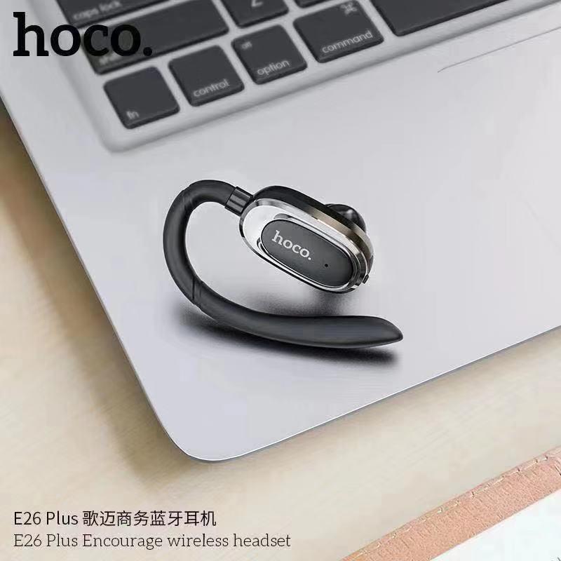 หูฟังบลูทูธไร้สาย Hoco E26 Plus แบบข้างเดียว Bluetooth Headset 4.2 ใส่สลับข้างซ้าย-ขวาได้ รองรับมือถือทุกยี่ห้อ