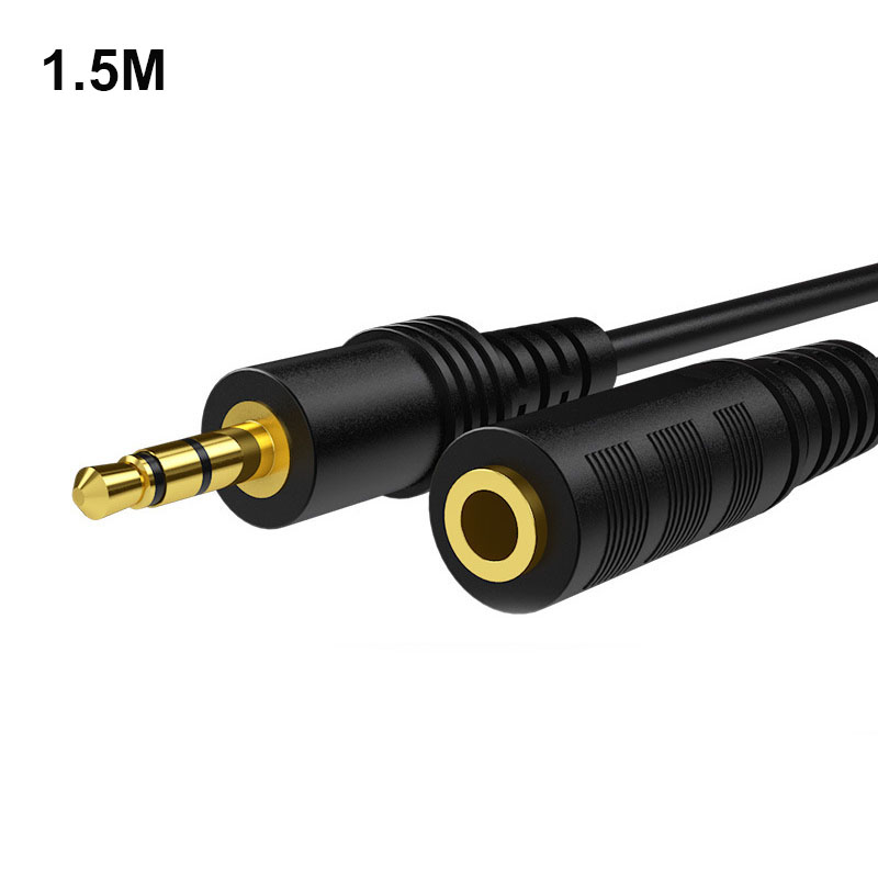 [[ส่งฟรี ]] KSC สายต่อหูฟัง สายต่อ AUX (M/F) 3.5mm ให้ยาวขึ้น 1.5 เมตร สีดำ