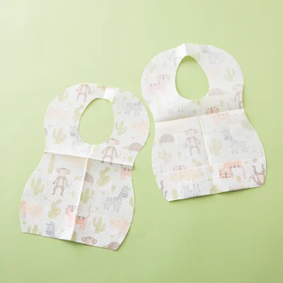 Disposable Baby Bibs ผ้ากันเปื้อนเด็ก A0112 ผ้ากันเปื้อนแบบใช้แล้วทิ้ง แบบพกพาสะดวกสบาย