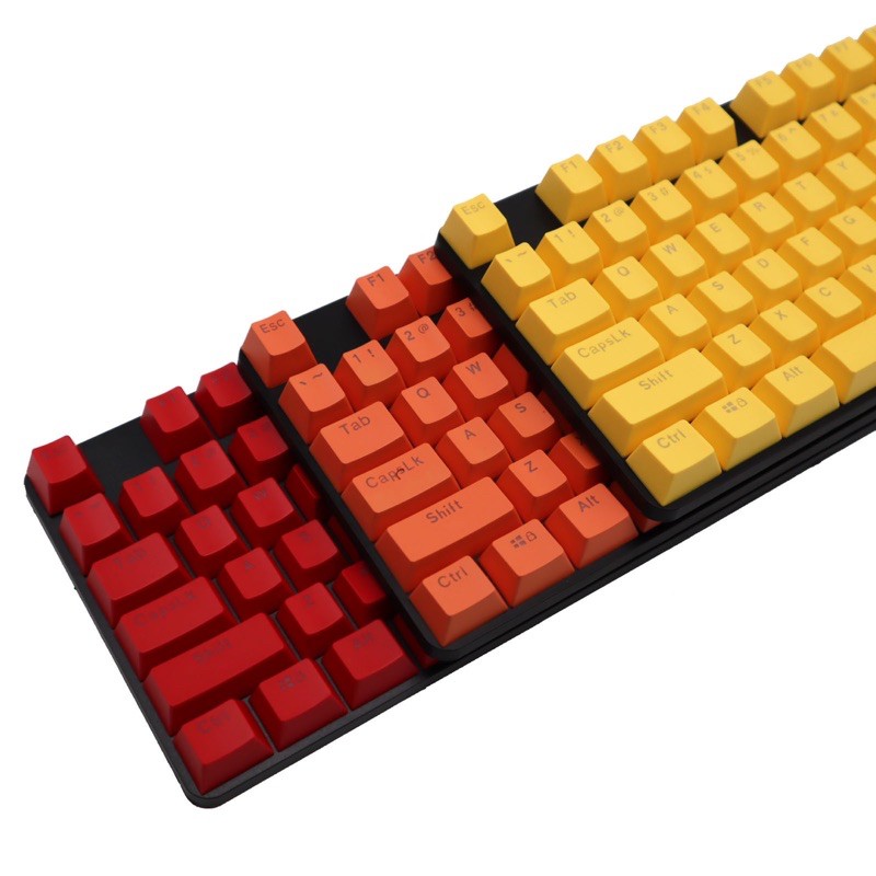 【Barley】[พร้อมส่ง] 104 keys keycap colorful double shot ABS Translucent ...
