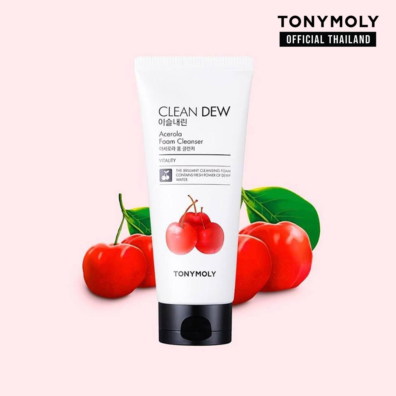 Пенка для умывания tony moly clean dew acerola foam cleanser с экстрактом сакуры