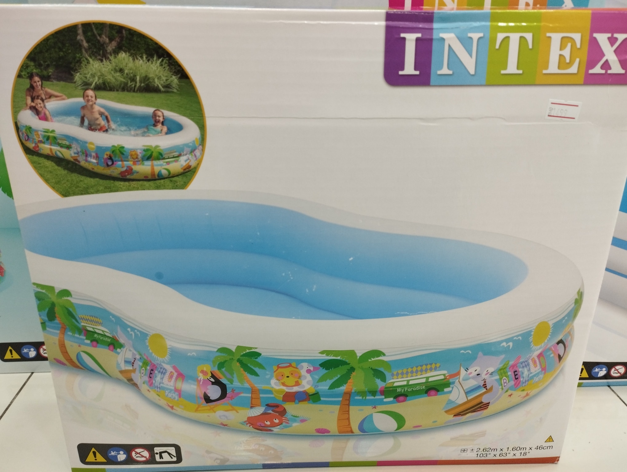 สระน้ำเป่าลม Pool Paradise Lagoon Intex 56490 สระน้ำครอบครัว 2.62 เมตร ...