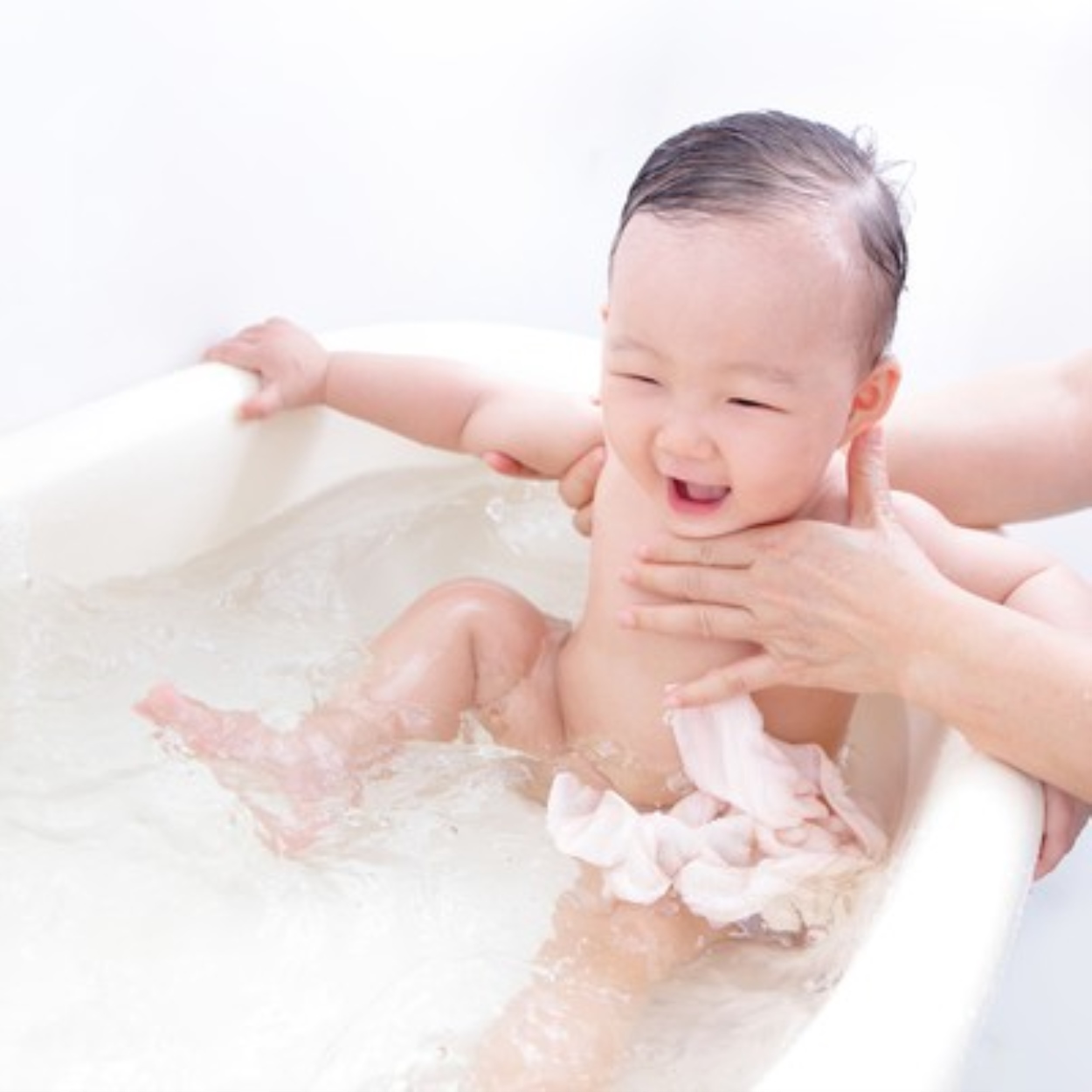 ผ้าอาบน้ำเด็กอ่อนเด็กแรกเกิด แทนการใช้ฟองน้ำ : Bamboo Bath