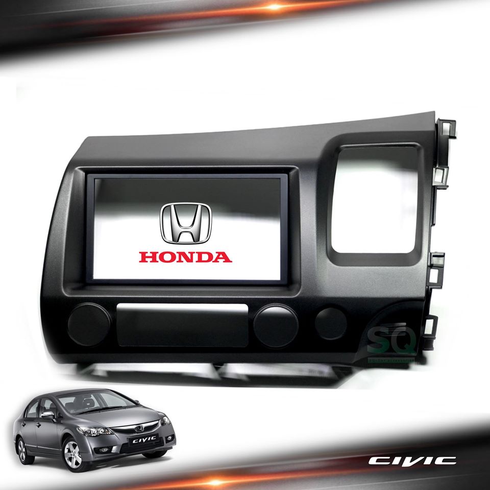 SQ car หน้ากากสำหรับรถ Honda Civic FD ปี 2008-2011  สำหรับเปลี่ยนจอเป็น2ดิน