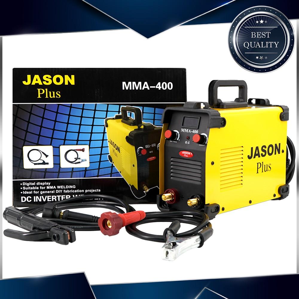 โปรโมชั่น ตู้เชื่อม ตู้เชื่อมไฟฟ้า ตู้เชื่อม inverter ตู้เชื่อมพกพา JASON Plus ตู้เชื่อม Inverter IGBT 400A  Arc Forced รุ่น MMA-400 เทคโนโลยีญี่ปุ่นแท้ รุ่นงานหนัก เชื่อมได้ทั้งวัน!! ราคาถูก