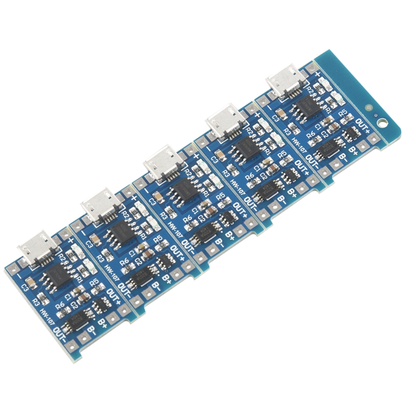 5 pcs 1A 5V MicroUSB TP4056 Lithium Battery Power Charger Board Module TE420 tu56857976gh