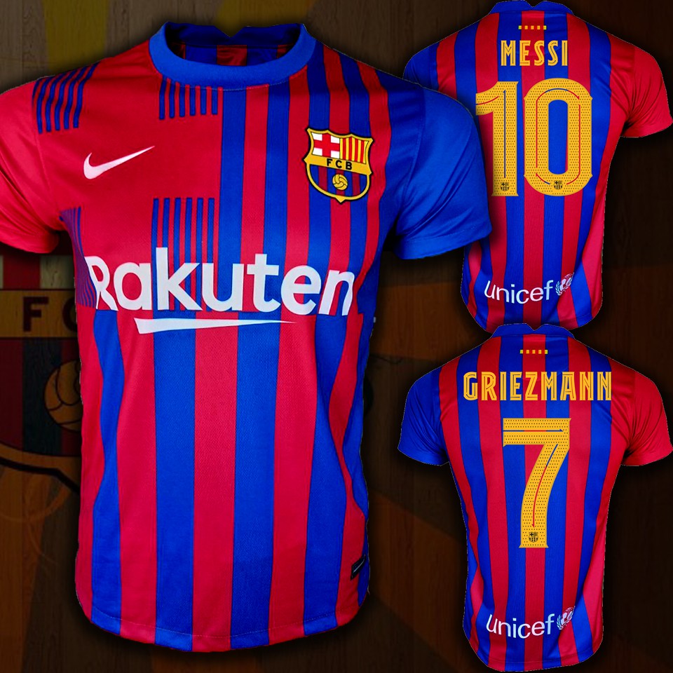 ชุดบาสเกตบอลและฟุตบอลi3525k [พร้อมส่ง][ผู้ชาย] Barcelona 2021-22 เสื้อบอลลายบาร์เซโลน่า เสื้อบาร์เซโลน่า พิมพ์ลายทั้งตัว ผ้าเกรดA ตัวHome ใหม่ล่าสุด