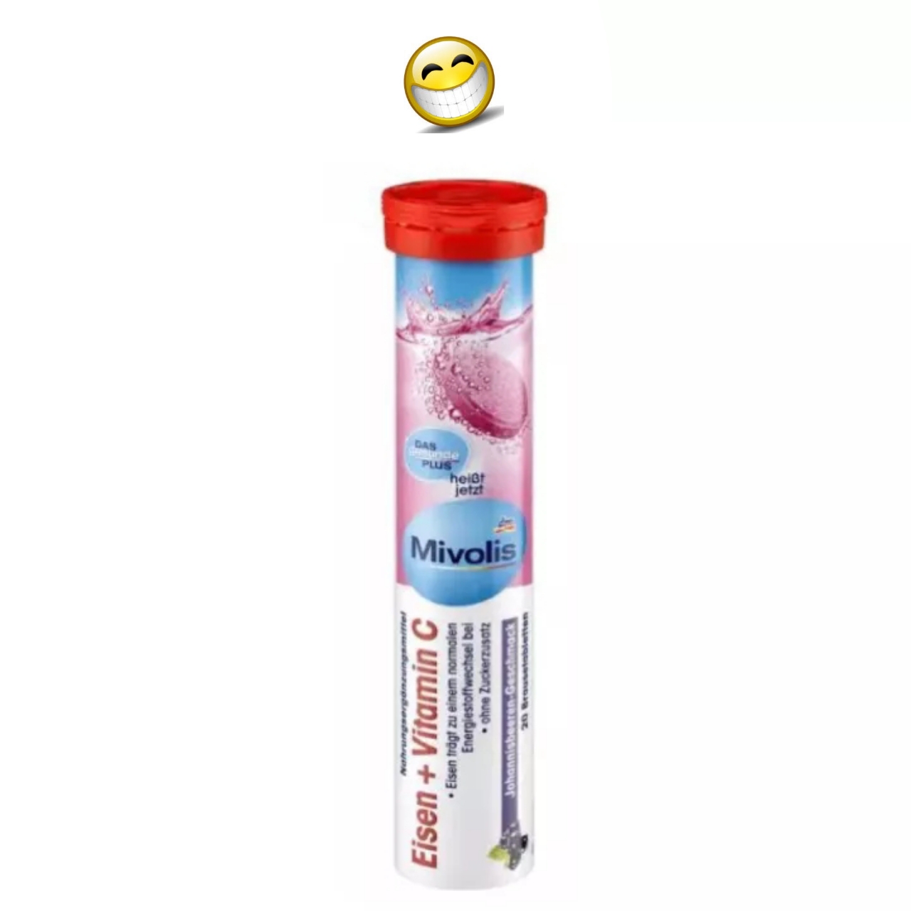 วิตามินเม็ดฟู่ Mivolis สูตรสีแดง ธาตุเหล็กผสมวิตามินซี Eisen + Vitamin ...