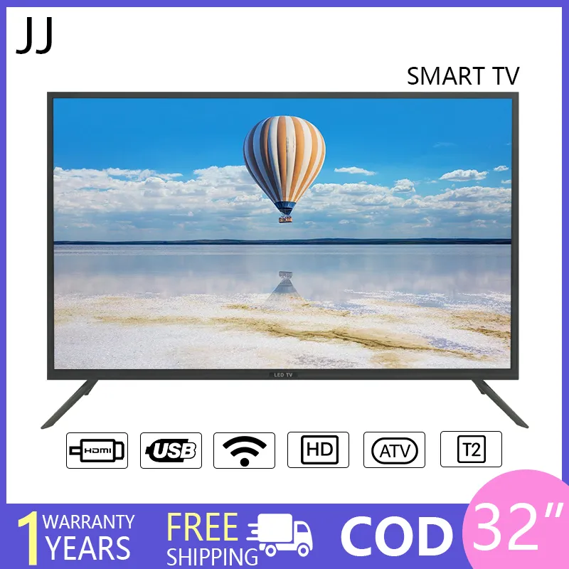 JJ ทีวี 32 นิ้วสมาร์ททีวีทีวี Smart TV HD ทีวีราคาถูกทีวีจอแบนสามารถรับชม YouTube ได้โดยตรง ทีวีมัลติฟังก์ชั่น