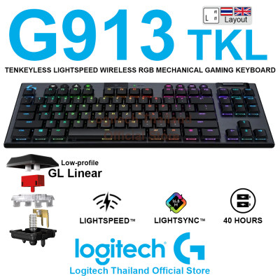 Logitech G913 TKL Linear SW Mechanical Gaming Keyboard แป้นภาษาไทย/อังกฤษ ของแท้ ประกันศูนย์ 2ปี