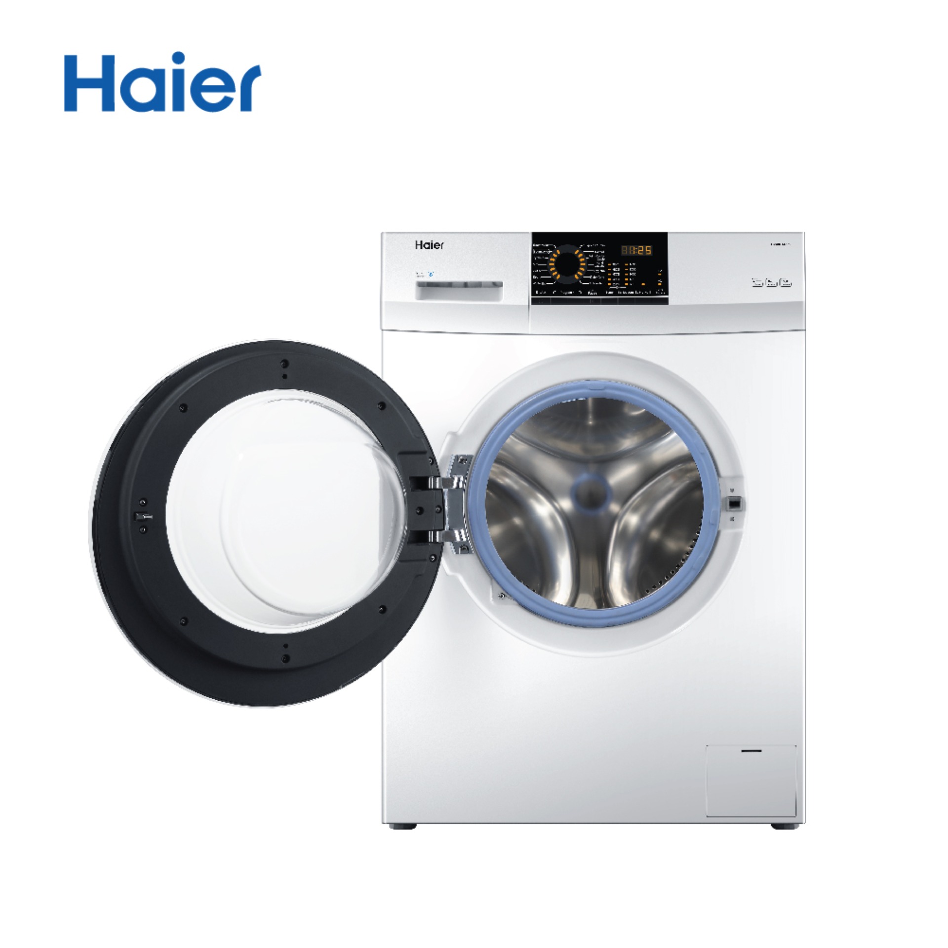 Haier เครื่องซักผ้าฝาหน้า Smart BLDC Inverter Drive ขนาด 8 KG รุ่น HW80-BP10829 (White)