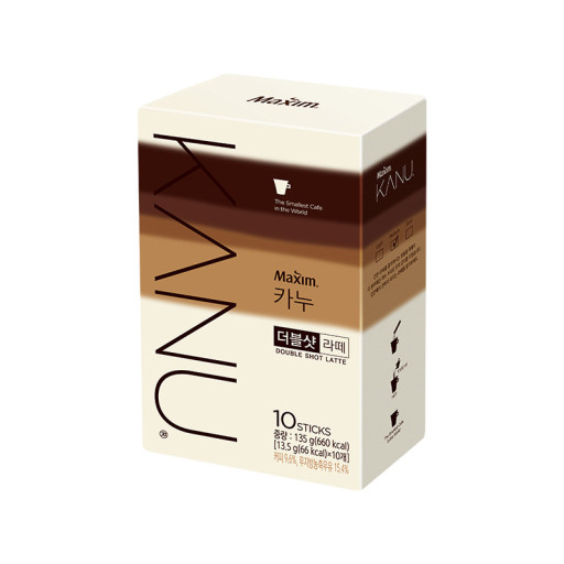 [Original] 맥심카누더블샷라떼 Maxim Kanu Double Shot Latte (ลาเต้ดับเบิ้ลช็อต 10 ซอง) 135g