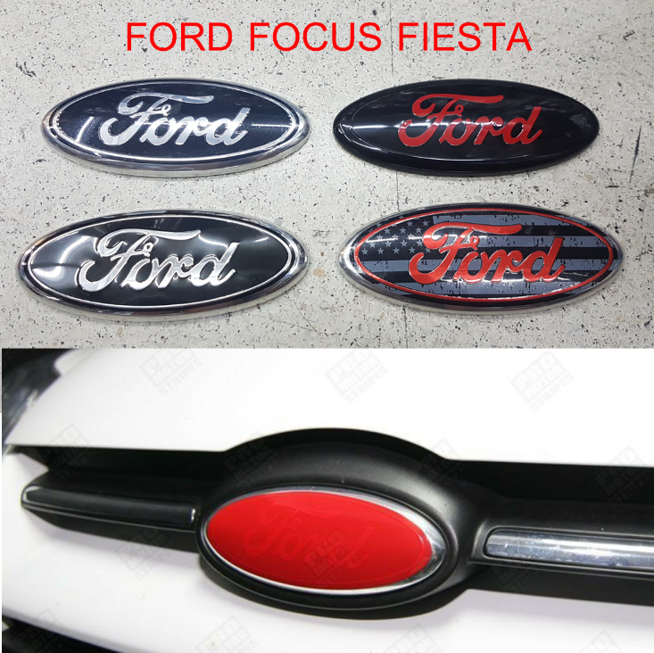 ราคาต่อ 1 ชิ้น โลโก้ ติดกระจังหน้า ฟอร์ด เฟียสต้า โฟกัส size : 17.5 x 7 cm Ford Focus 2012 - 2014 , Fiesta 2008 - 2012 front logo emblem