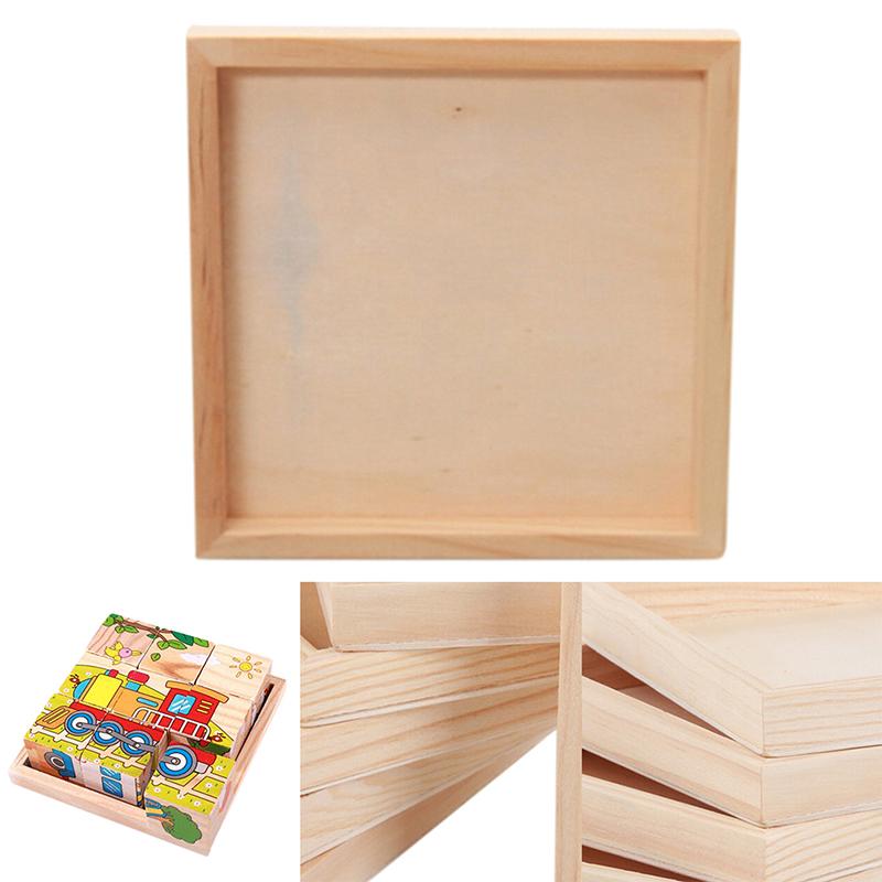 CCC 1 Pcs Wood Plate for Six-Sided Painting Building Block Wood Pallet 12cm X 12cm