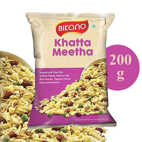 Bikano Khatta Meetha 200 gm ขนมขบเคี้ยวอินเดีย  200 กรัม