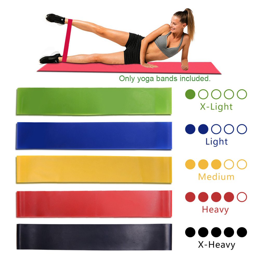 Unisex Fitness 208cm Rubber Resistance Bands Yoga Band Pilates Elastic Loop Crossfit Expander