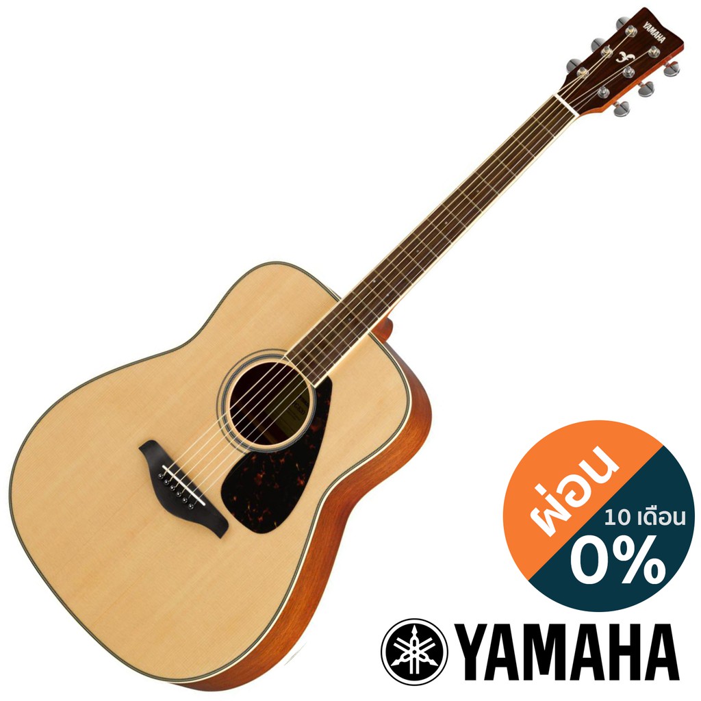 Yamaha Fg820 Acoustic Guitar กีตาร์โปร่ง 41 นิ้ว ไม้ท็อปโซลิดสปรูซ ใช้สาย Dad รุ่นไม้ท็อปโซ