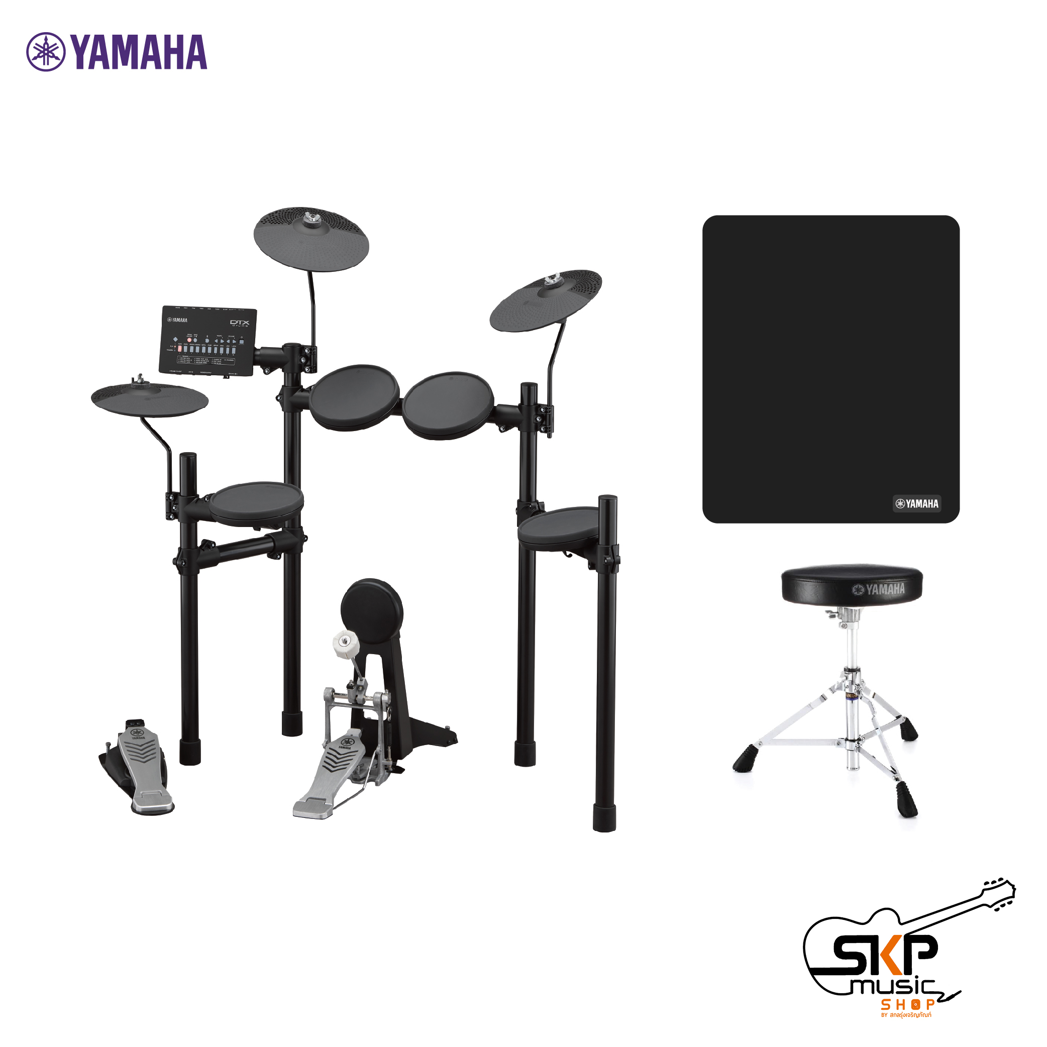 YAMAHA DTX432K Electric Drum กลองชุดไฟฟ้ายามาฮ่า รุ่น DTX432K + Drum Stool เก้าอี้กลอง + Drum Mat พรม มีผ่อน 0%