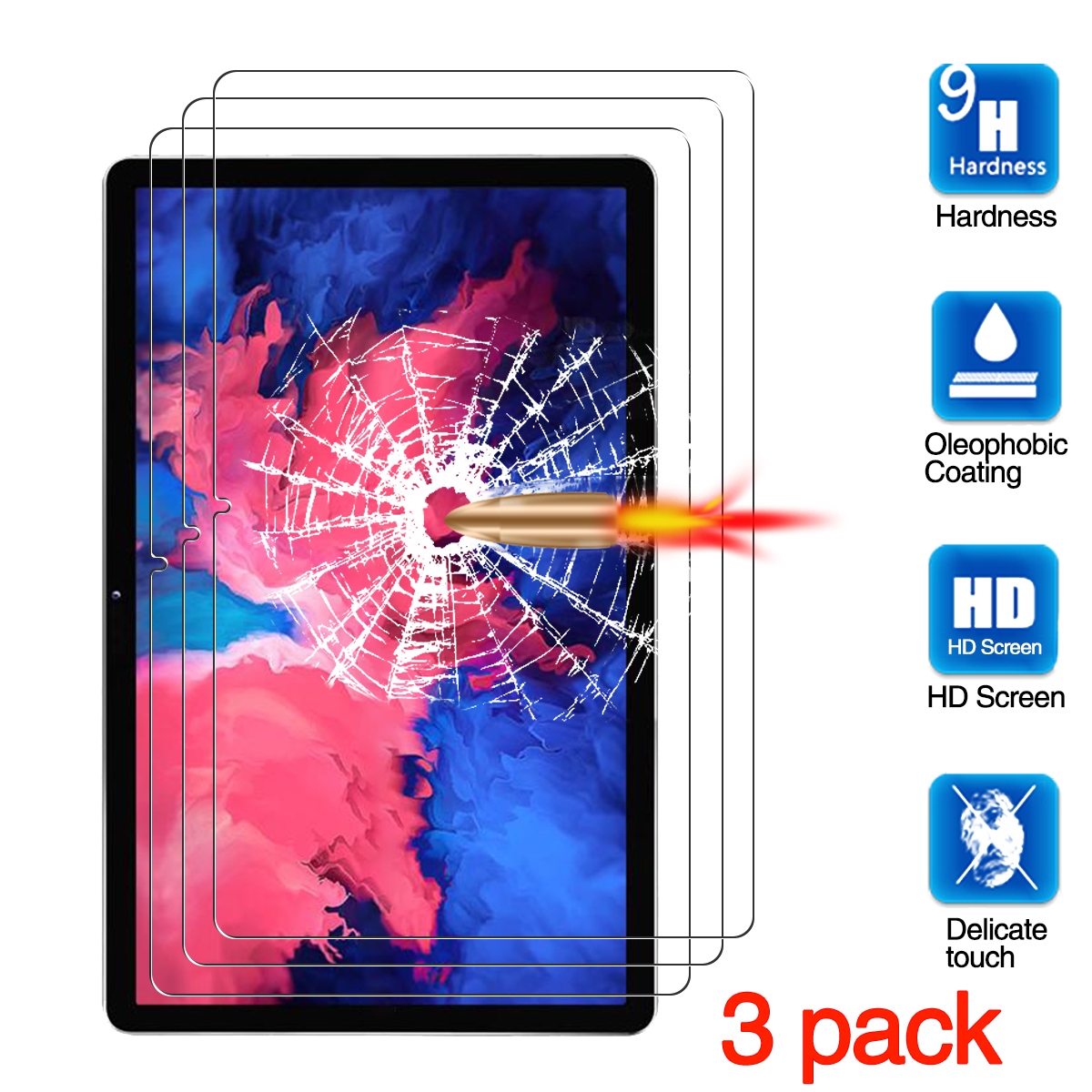 Protecteur D'Écran ANTISHOCK Pour ZTE Light Tab 2 V9A - 5 Couches, Anti-Éclats