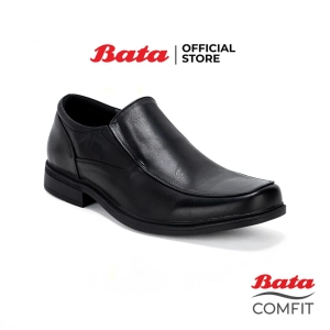 ภาพหน้าปกสินค้าBata COMFIT MEN\'S DRESS รองเท้าทำงานผู้ชาย รองเท้าทางการแบบสวม หัวมน ไม่บีบเท้า สีดำ 8516340 ซึ่งคุณอาจชอบสินค้านี้