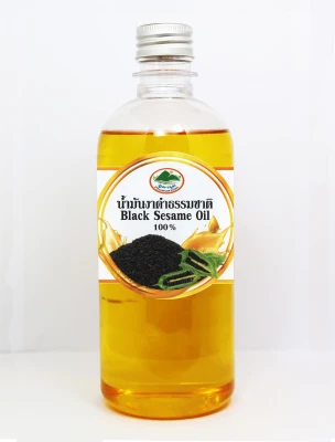 Sesame oil black cool pure 100% Cold Pressed Black Sesame Oil extraction volume 500ml expired 10/65