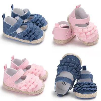 Kids Baby Infant Girl Soft Sole Bowknot Crib Toddler Newborn Shoes Solid Shoes
