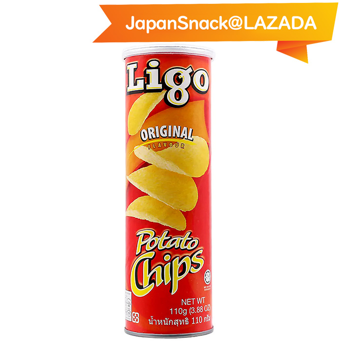 สีแดง รสออริจินอล Ligo Potato Chips มันฝรั่งลิโก้ 110 กรัม มันฝรั่งแท้ ลิโกมันฝรั่ง มันฝรั่งทอดกรอบ