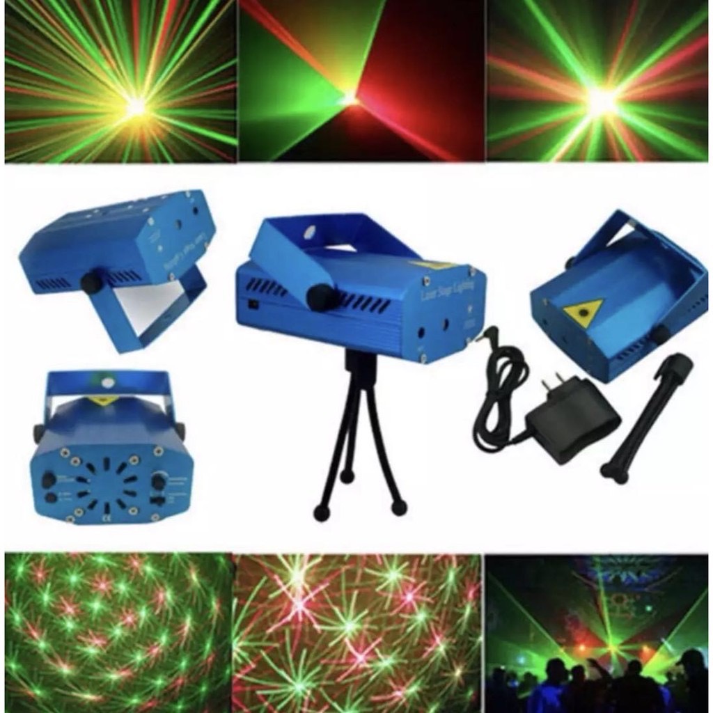 GTEE88ส่งด่วน Mini Laser Stage lighting ไฟเลเซอร์ ไฟปาร์ตี้ ไฟดิสโก้ ไฟเธค กระพริบตามจังหวะเพลง