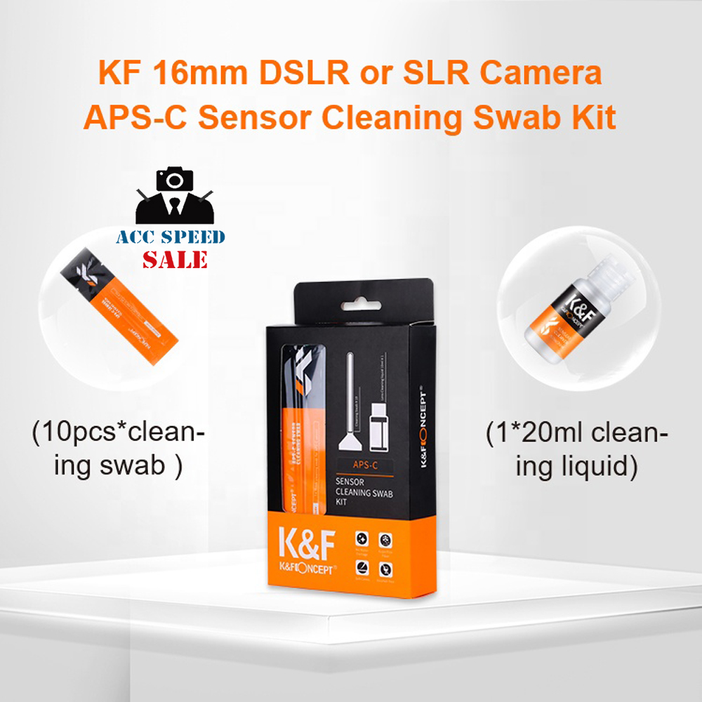 ชุดทำความสะอาด K&F Concept 16mm APS-C Sensor Cleaning Swab Cleaner Kit