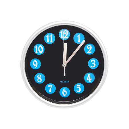 นาฬิกาแขวนขนาด 7.5 นิ้ว นาฬิกาบ้าน นาฬิกาออฟฟิศ นาฬิกาแขวนผนัง Value Clock [เลขฟ้า ขอบเงิน]