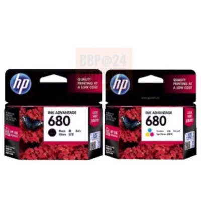 Hp680 Black Hp680 Color สำหรับ Printer : HP DeskJet Ink Advantage 1115- 2135 AIO- 3635 AIO- 3855- 4535- 4675- 3775