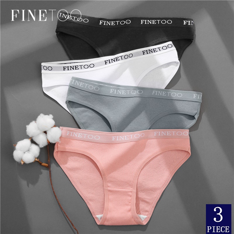 FINETOO 3PCSSet Women's Underwear Cotton Panty y Panties Female ...