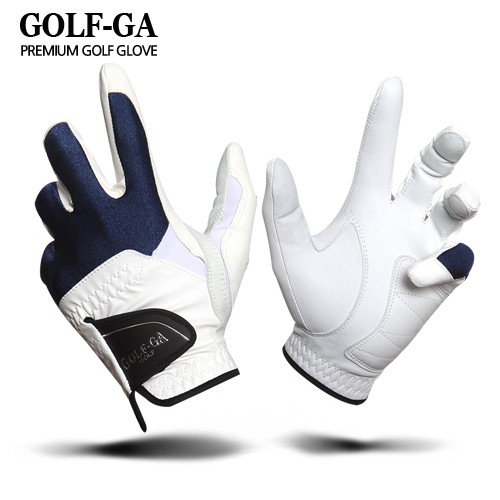 [GOLF-GA] ถุงมือกอล์ฟ - หนัง แกะ จริง บางส่วน (ขาว 1pc) Partial Real Leather Golf Glove