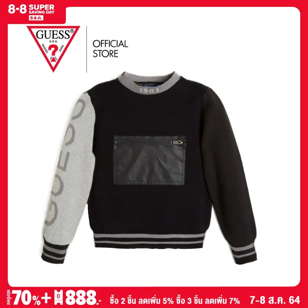 GUESS KIDS สเวตเตอร์ รุ่น L0BR05Z2Q00 สีดำ สเวตเตอร์ เสื้อผ้าเด็กผู้ชาย