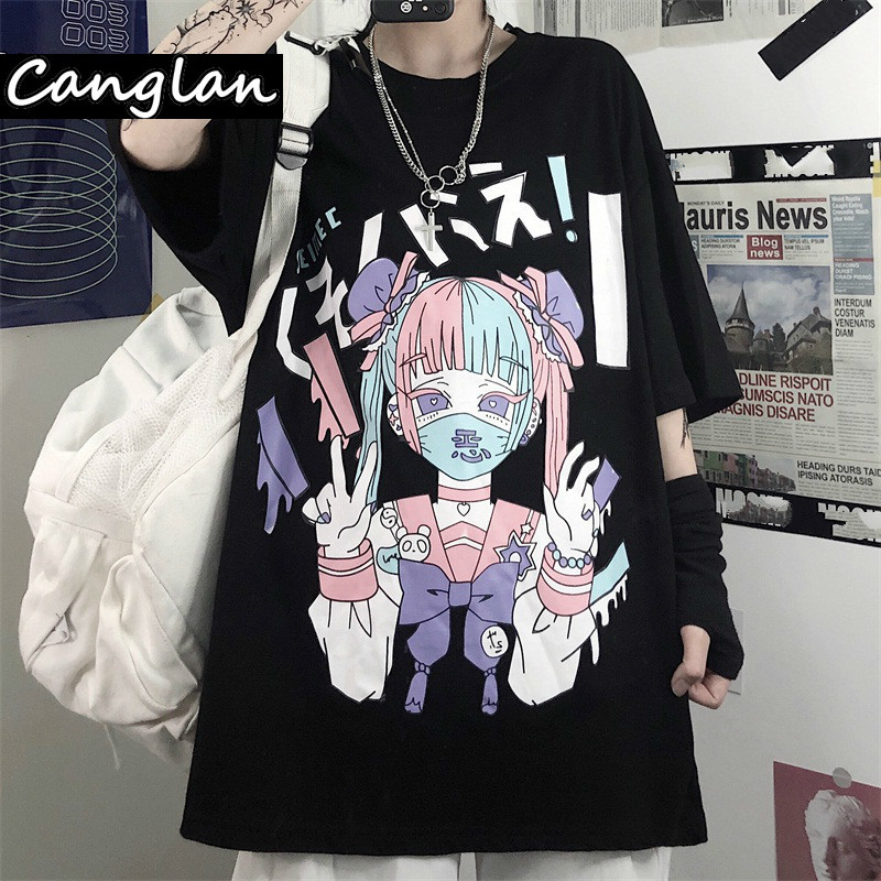 Kawai Gothic Sweatshirt Style Emo Gothique Anime Punk - Etsy